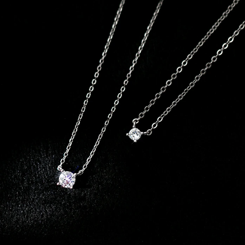 Cubic Zirconia Solitaire Necklace