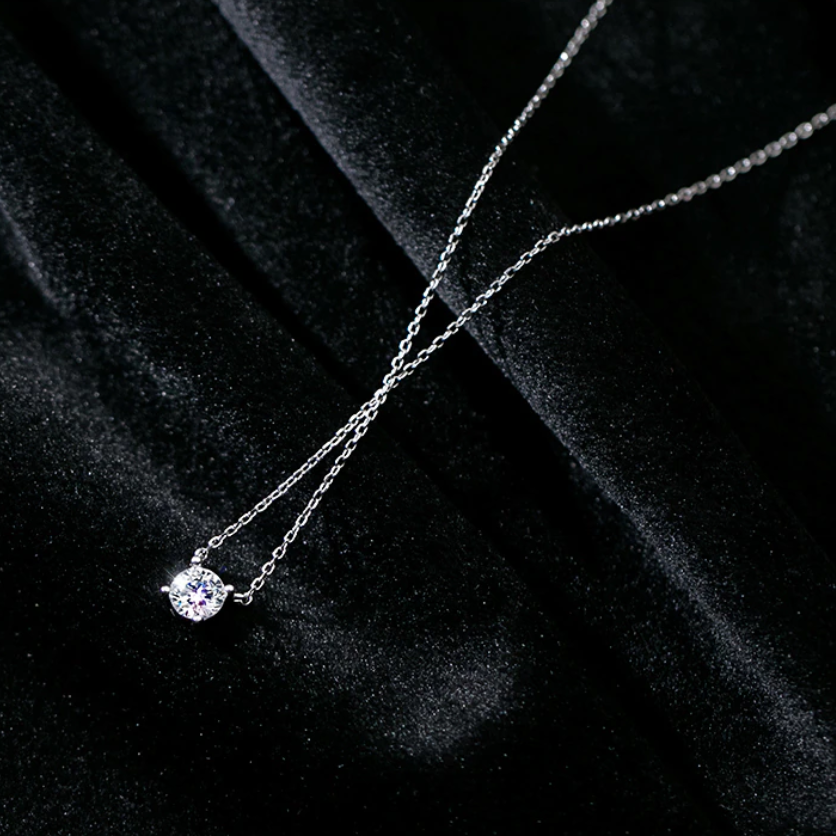 Cubic Zirconia Solitaire Necklace