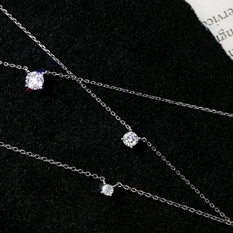 Cubic Zirconia Solitaire Necklace