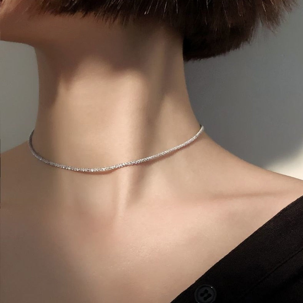 Minimalist Silver Chain Necklace