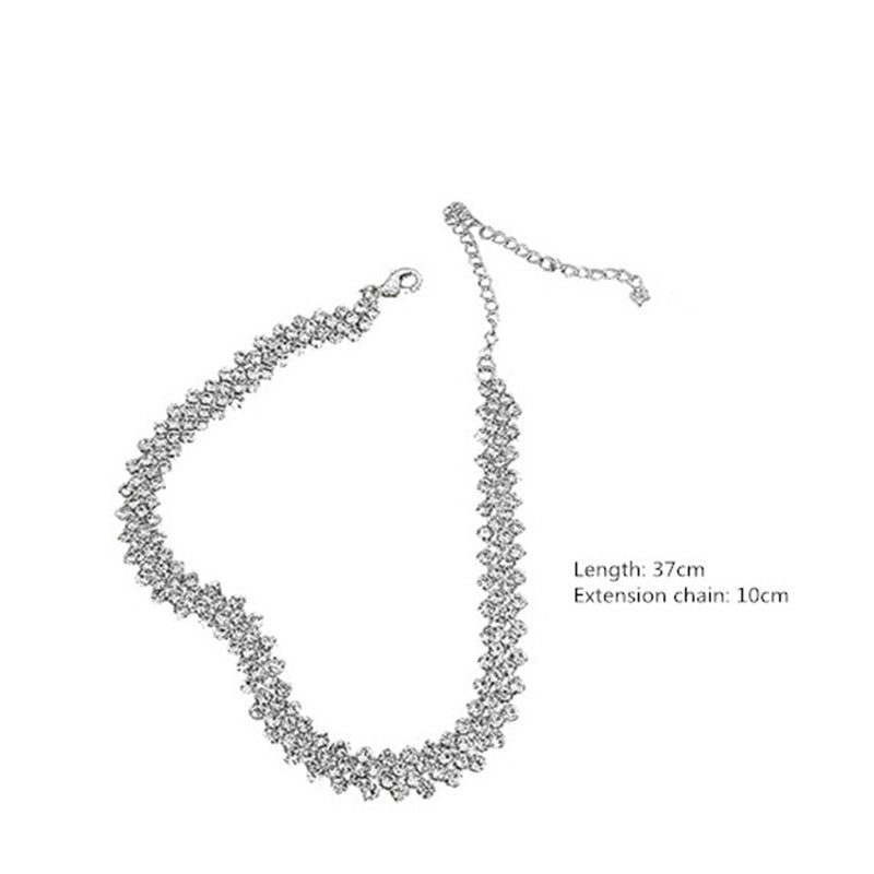 Silver Cubic Zirconia Choker Necklace