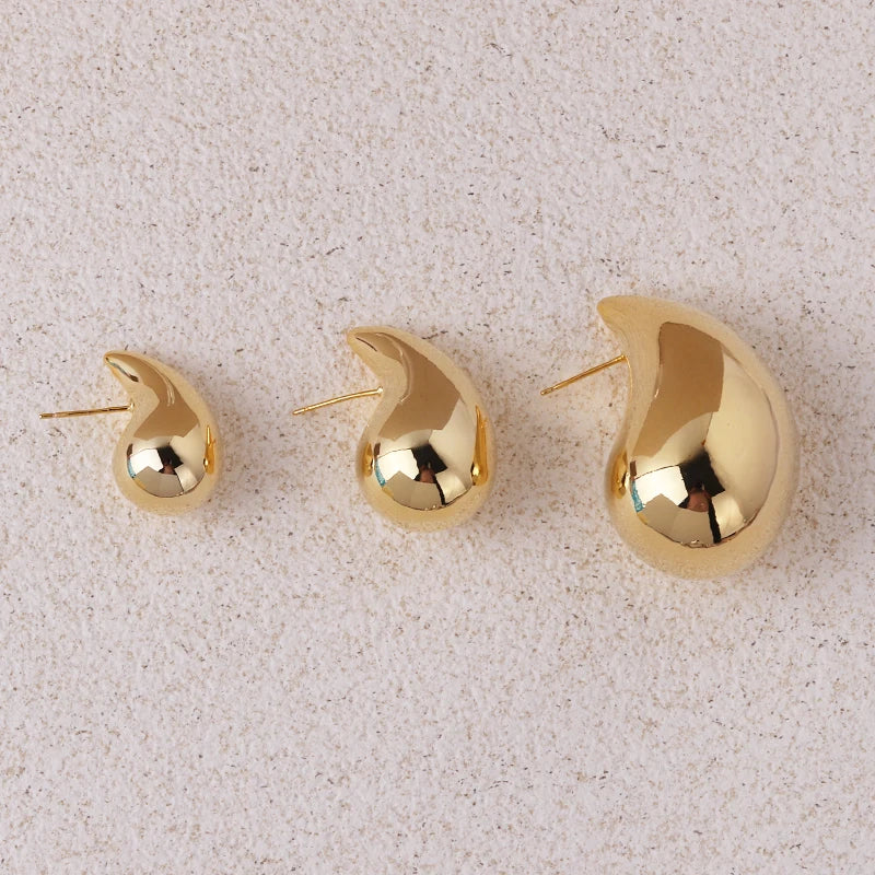 Chunky Teardrop Stud Earrings