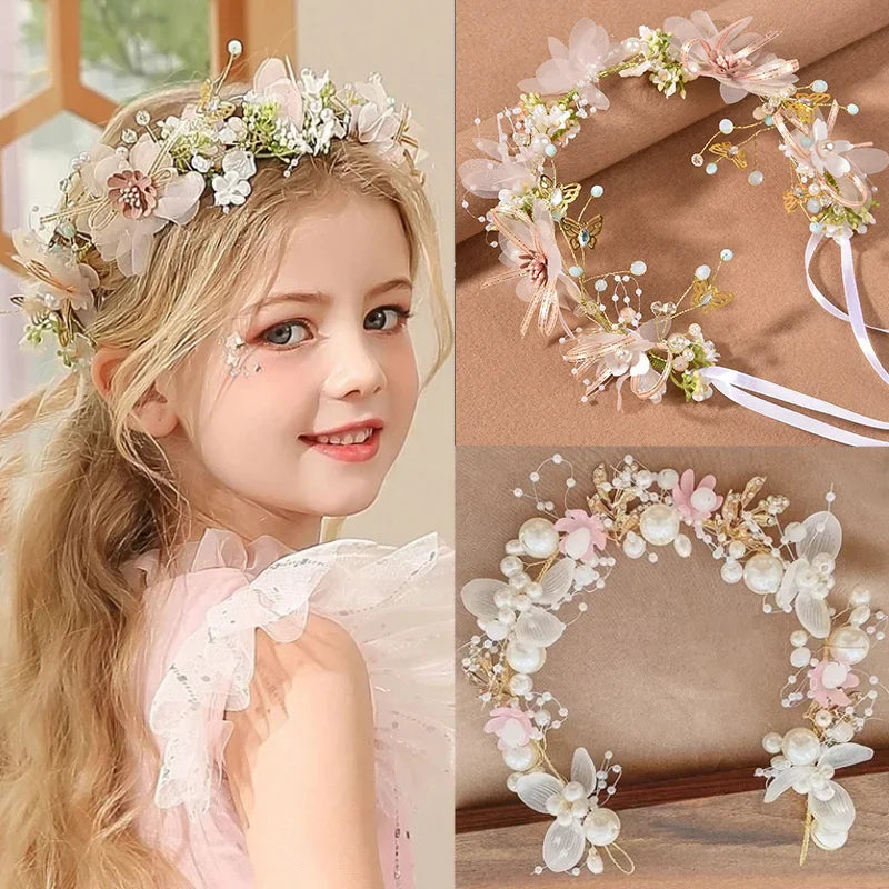 Bridal Flower Self-Tie Ribbon Headband