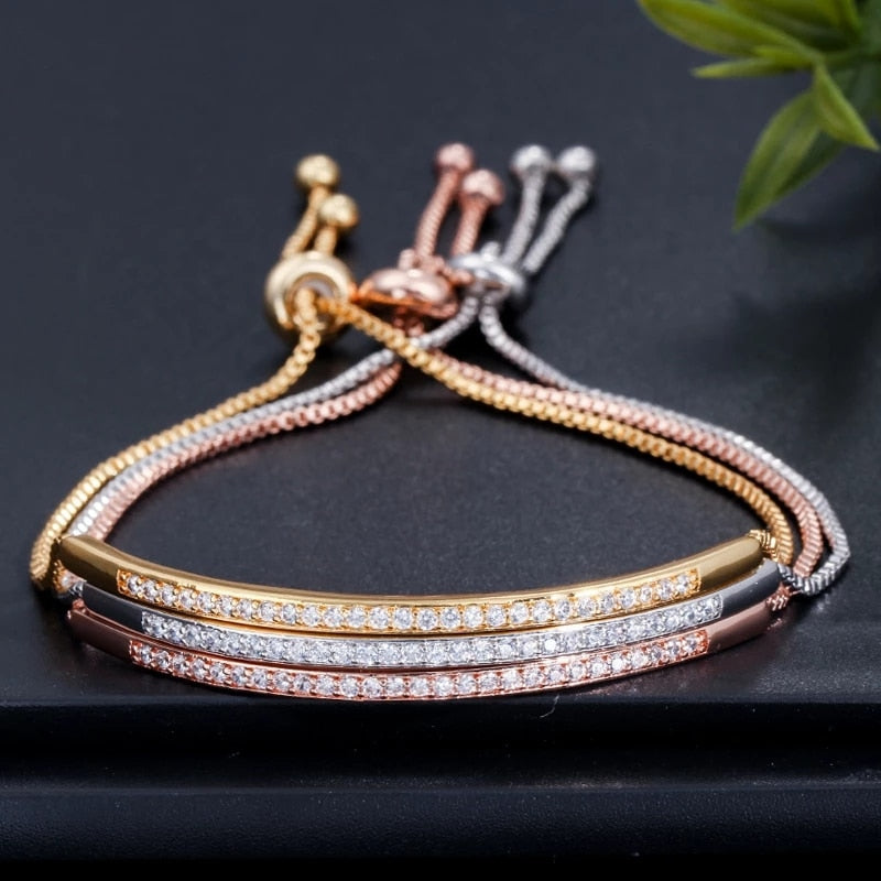 Cubic Zirconia Toggle Bracelet